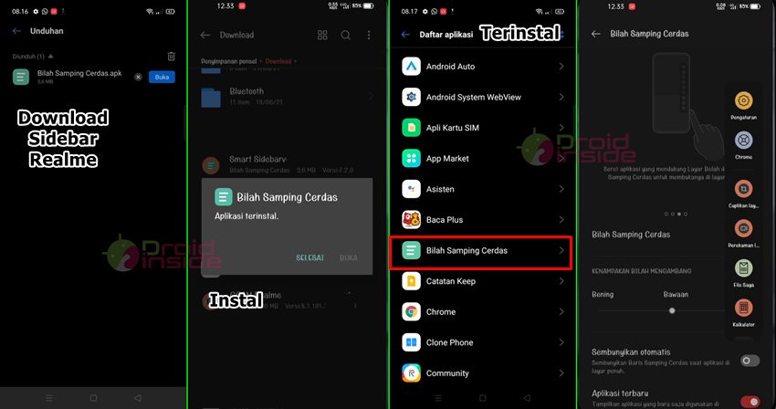 realme c15 tidak ada smart sidebar