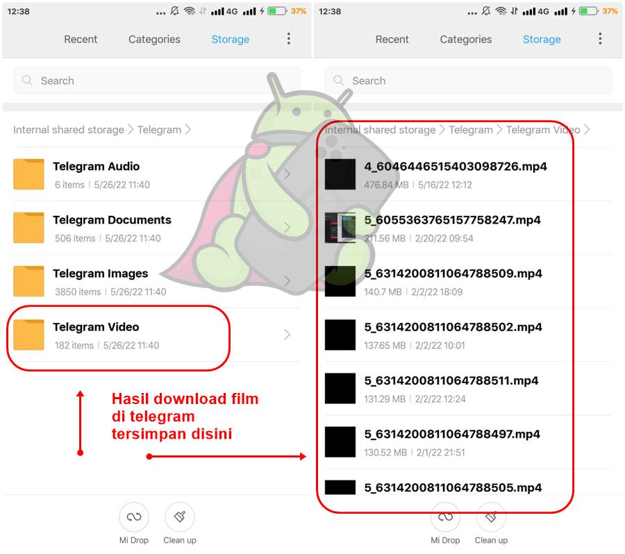 Hasil download film di telegram tersimpan dimana