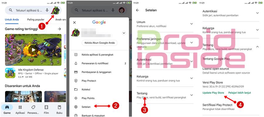 Cara Update Google Play Store Melalui Aplikasi Google Play Store