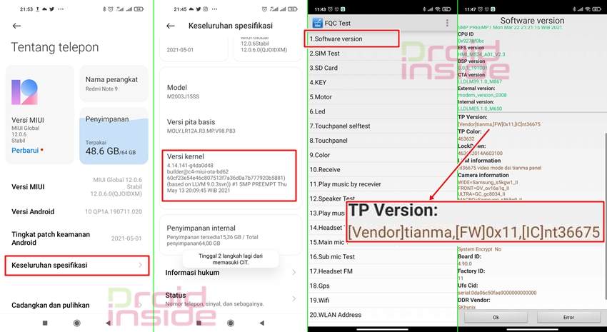 cara cek jenis layar hp xiaomi