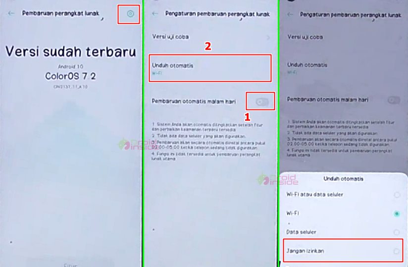 cara mematikan pembaruan otomatis di oppo