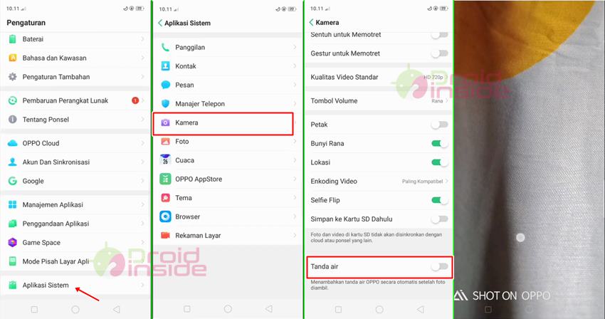 cara menampilkan merek hp di kamera oppo a5s droidinside