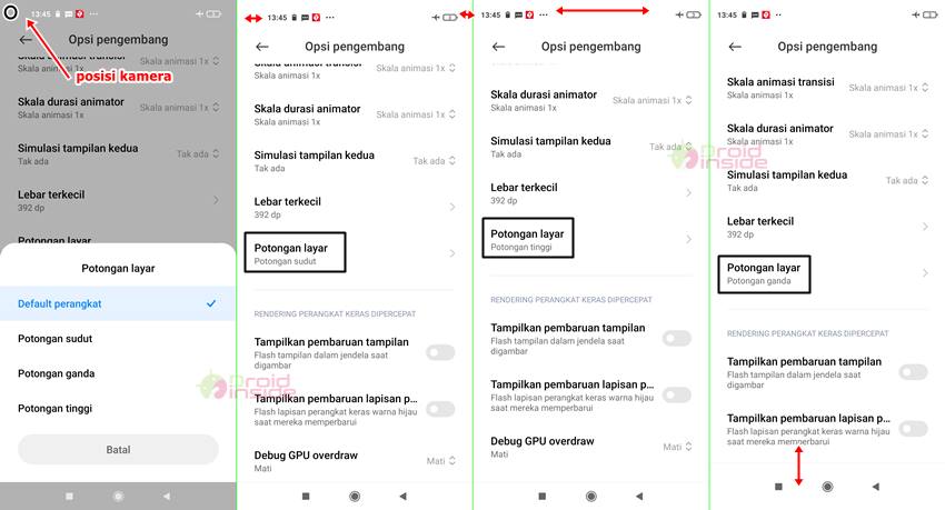 cara menghilangkan notch hp android