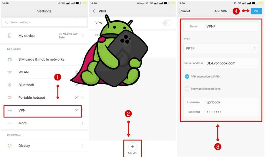 cara setting vpn di android