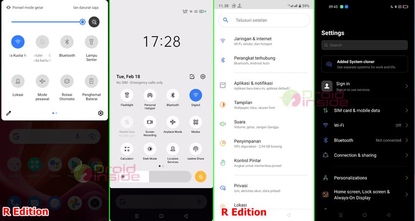 tampilan realme ui r edition