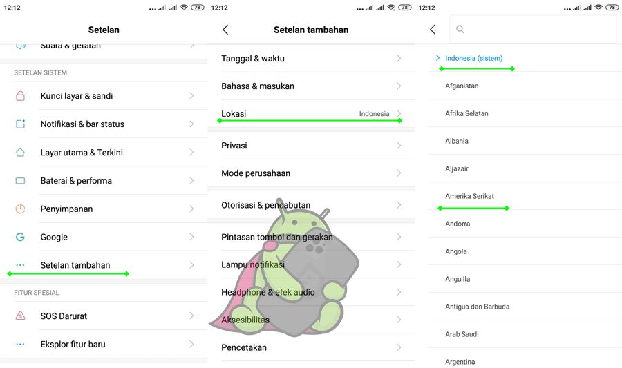 Cara pindah lokasi Xiaomi