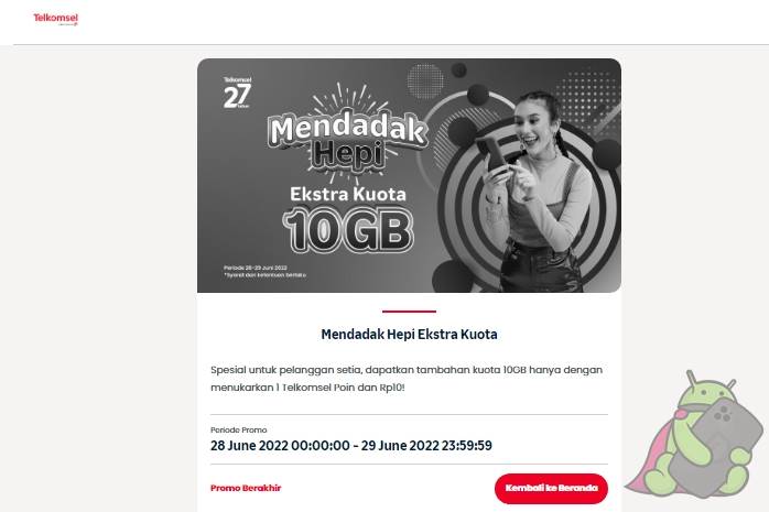 Mendadak Hepi Ekstra Kuota 10GB