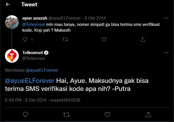 kode verifikasi tidak terkirim twitter