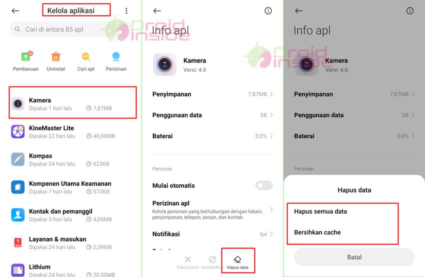 mengatasi kamera telah berhenti pada android