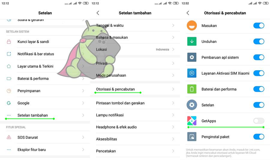 otorisasi dan pencabutan