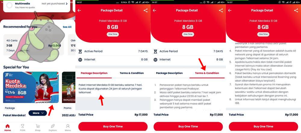 Kuota Merdeka Telkomsel 8GB 17rb