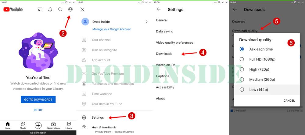 Cara Mengubah Kualitas Download di Aplikasi Youtube Android 1