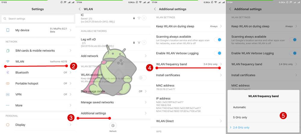 Kenapa Xiaomi mi5 tidak bisa terhubung ke wifi 5ghz