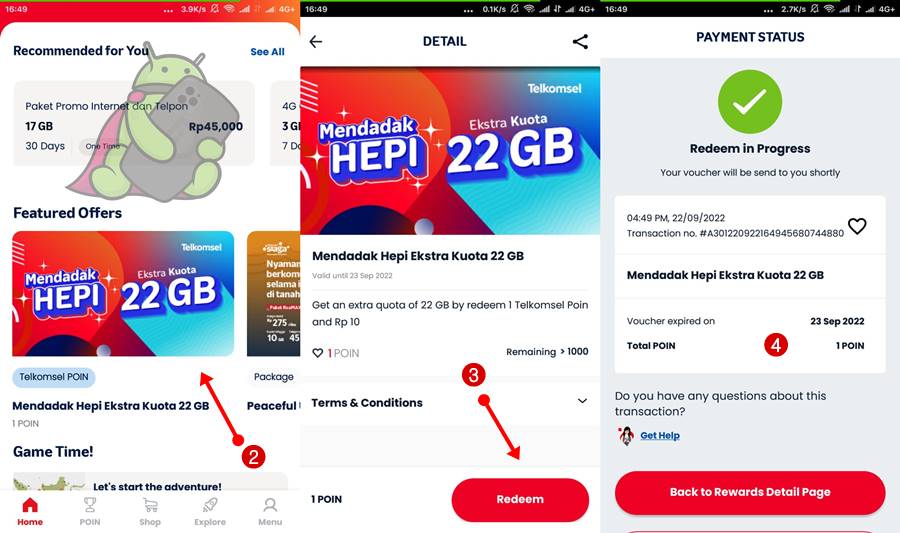 Tukar 1 Telkomsel Poin dengan 22GB