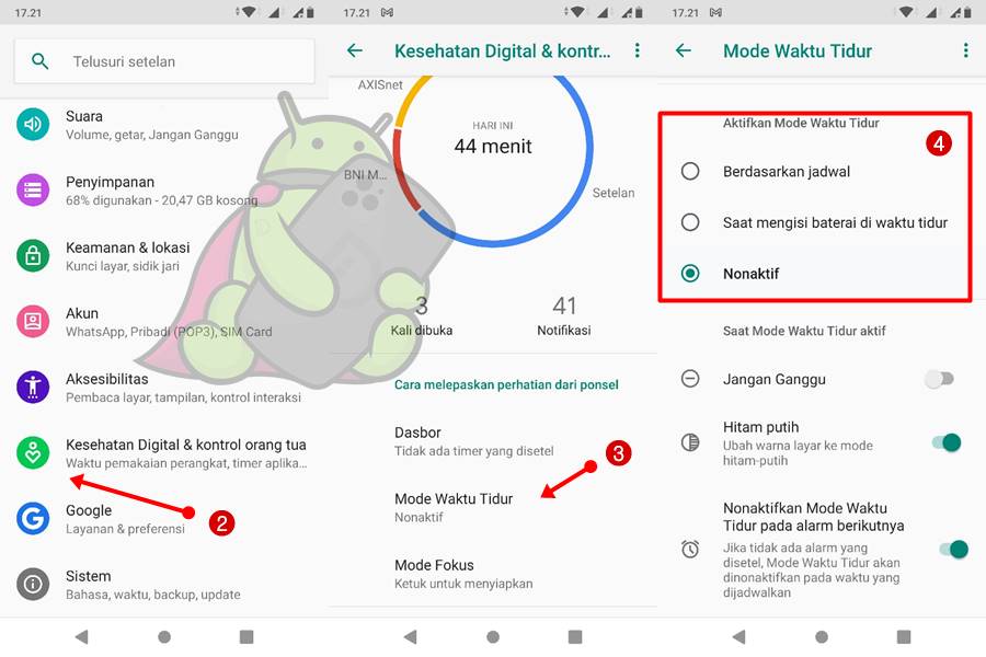 Cara Mengaktifkan Mode Istirahat di Xiaomi Android One