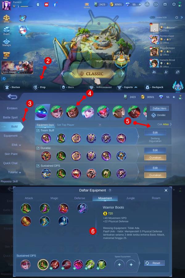 Cara Merubah Build Item Hero Pada Mobile Legends