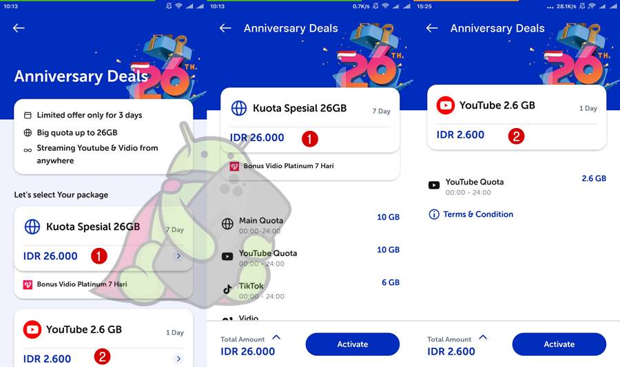 Promo Spesial Paket Internet 26th XL Axiata