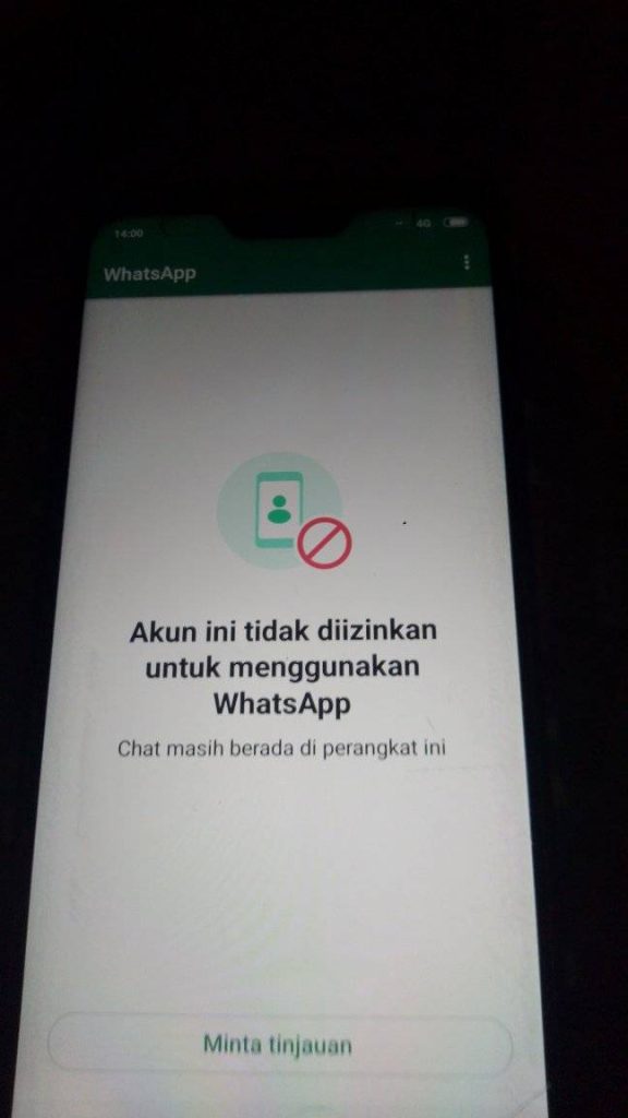 Akun Ini Tidak Diizinkan untuk Menggunakan WhatsApp