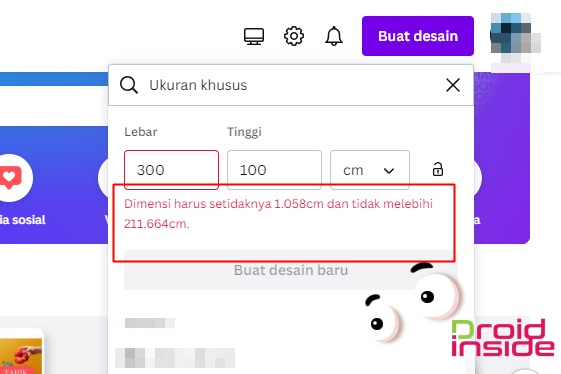 ukuran maksimal canva