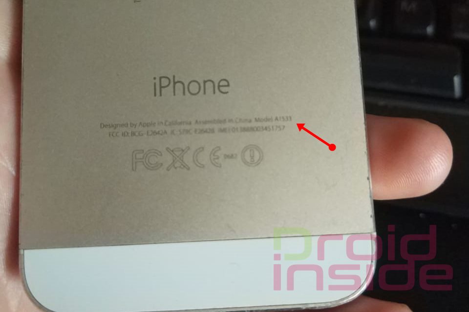 letak seri firmware iphone 5s