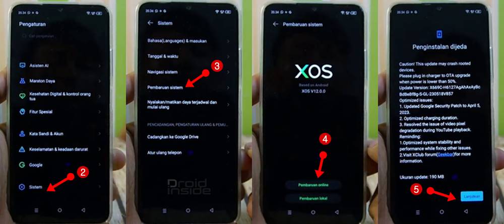 Cara Update Sistem Ke Versi Terbaru HP Infinix Hot 30i