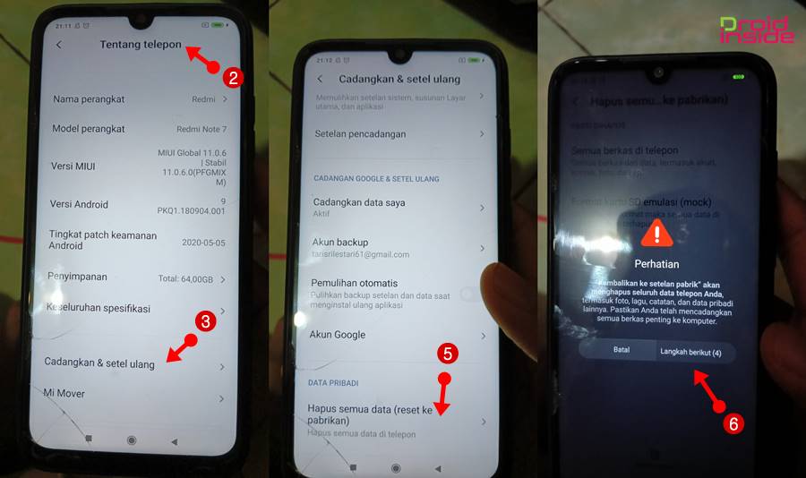 Cara Reset Pengaturan Pabrik pada Redmi Note 7