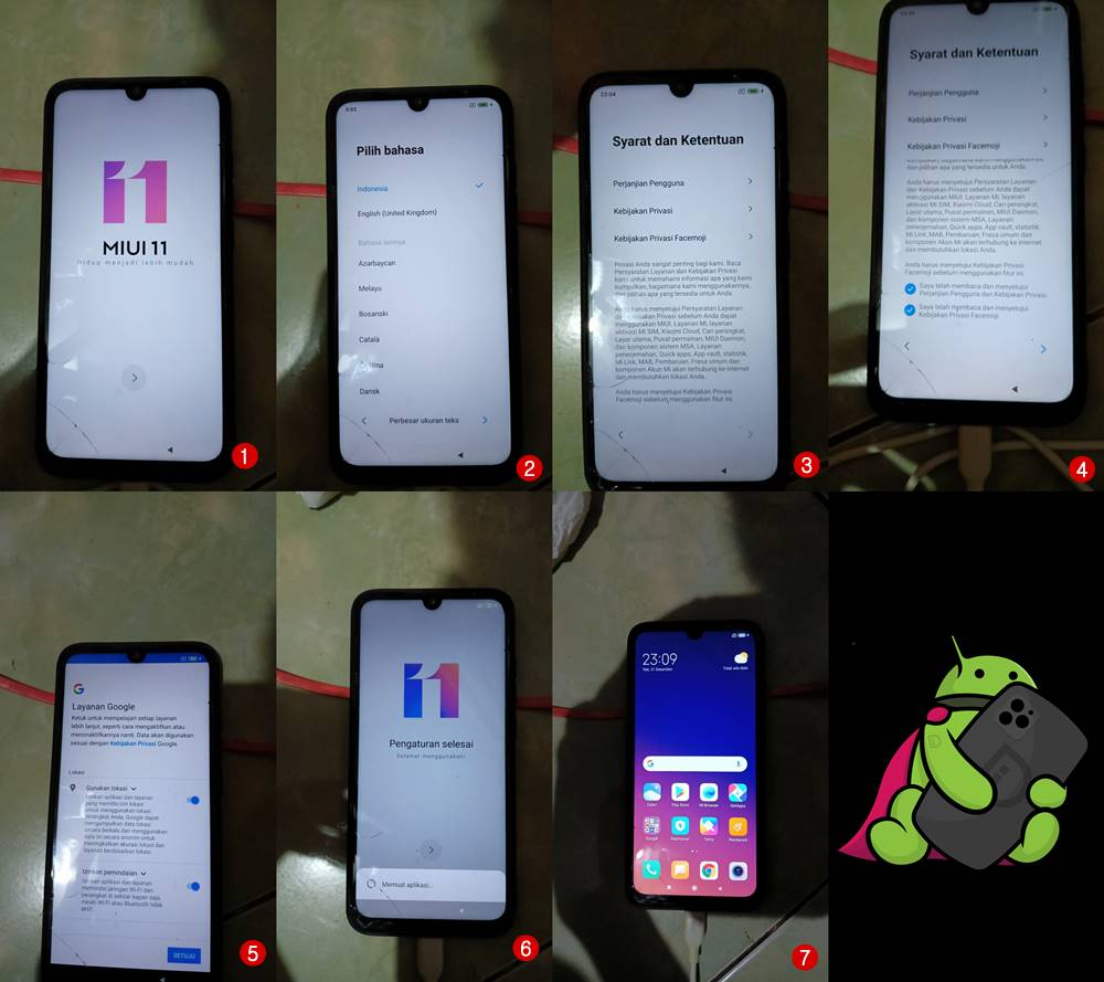 Proses Setelah Setel Pabrik Redmi Note 7