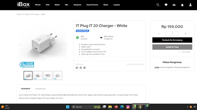 harga charger plug it 20