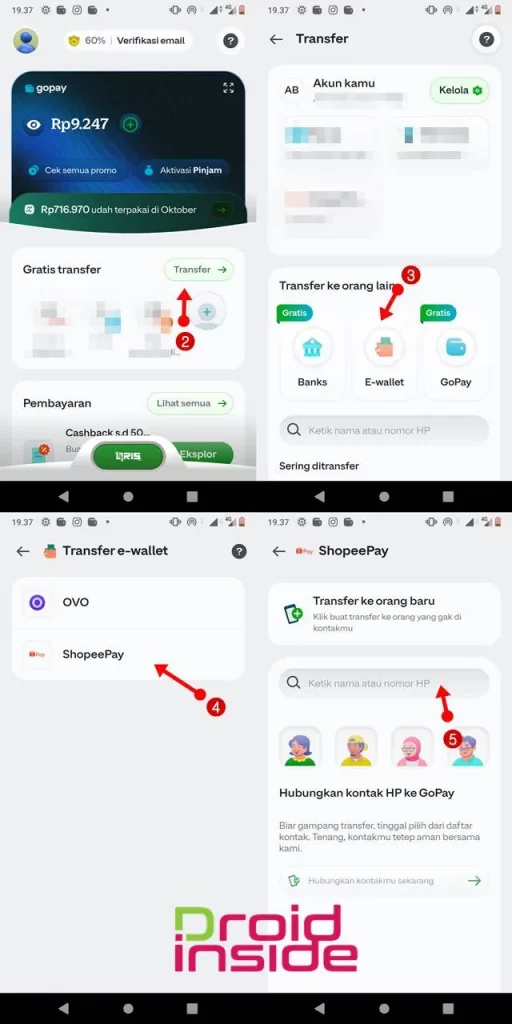 Cara Transfer Saldo Gopay ke Shopee Pay result